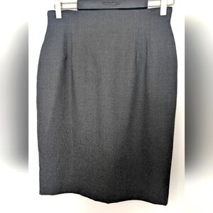 Morgan Taylor EUC Vintage Pencil Wool Dark Gray High Waist Skirt Size 10 office